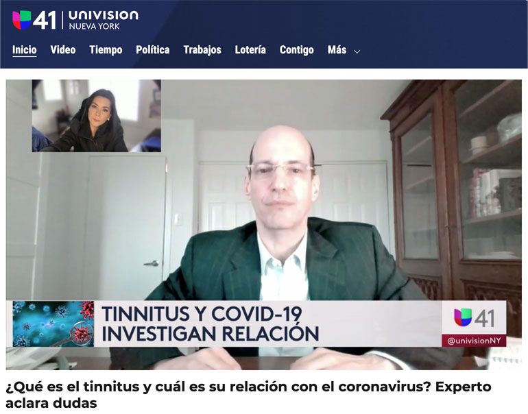 Stephen Geller Katz | Tinnitus & Covid | Univision NY Interview | June 2021